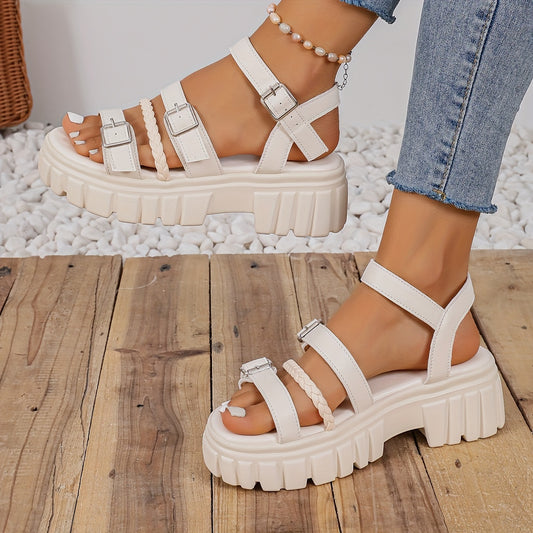 Solid Platform Sandals