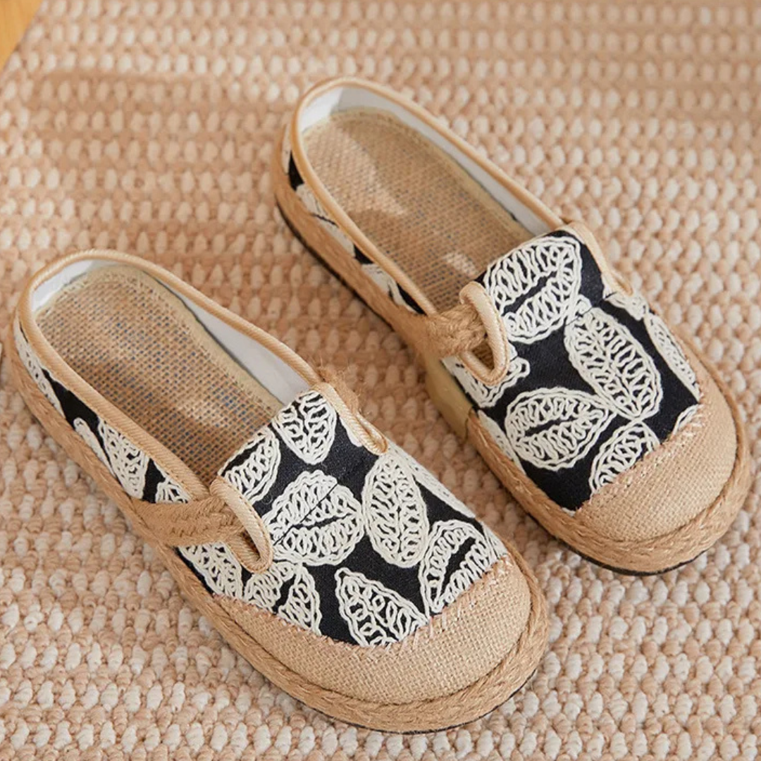 Edena Serenity-Woven Linen Mules