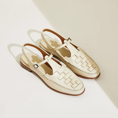 Celeste Woven Slingback Loafers