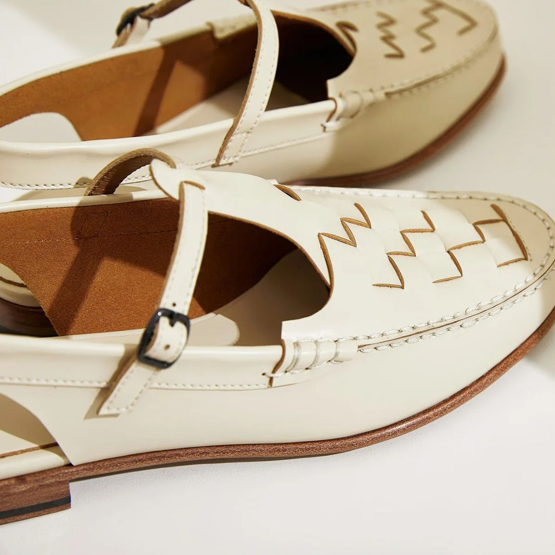 Celeste Woven Slingback Loafers