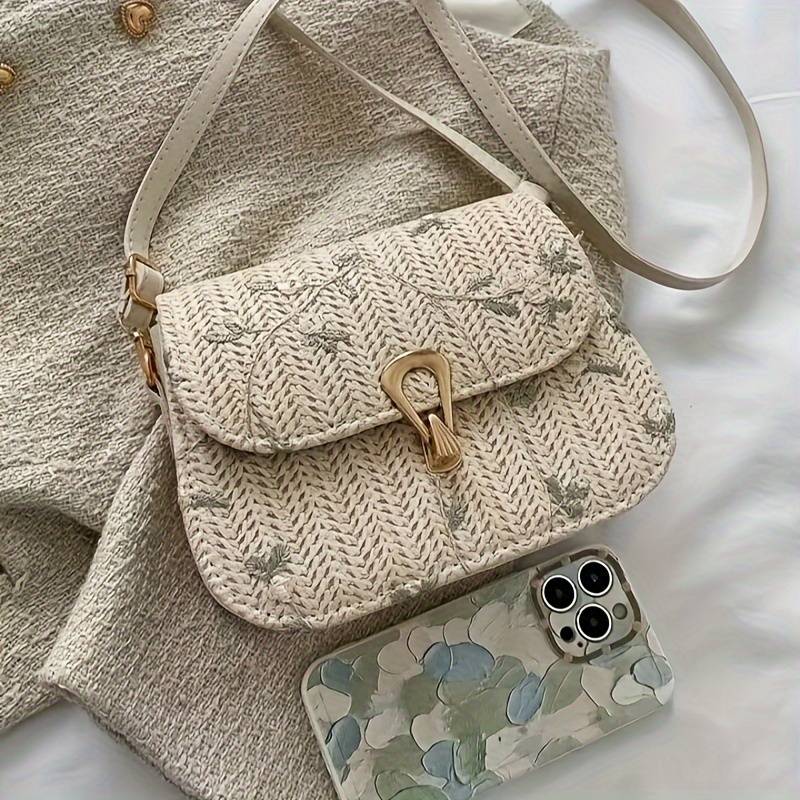 Floral Woven Crossbody