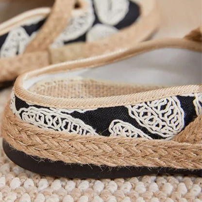 Edena Serenity-Woven Linen Mules