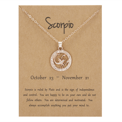 Zodiac Pendant Necklace