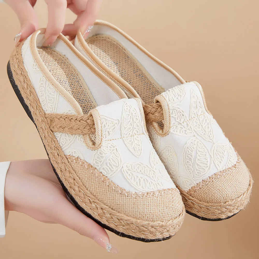 Edena Serenity-Woven Linen Mules