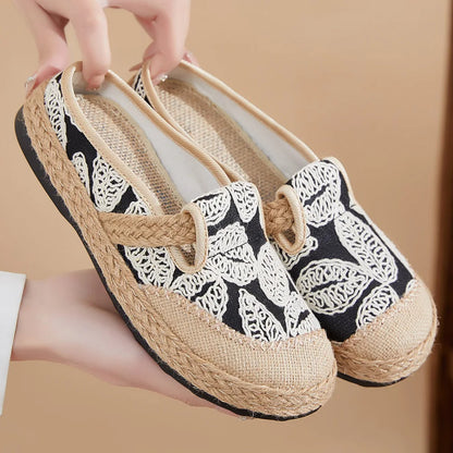 Edena Serenity-Woven Linen Mules