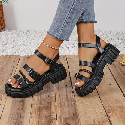 Solid Platform Sandals